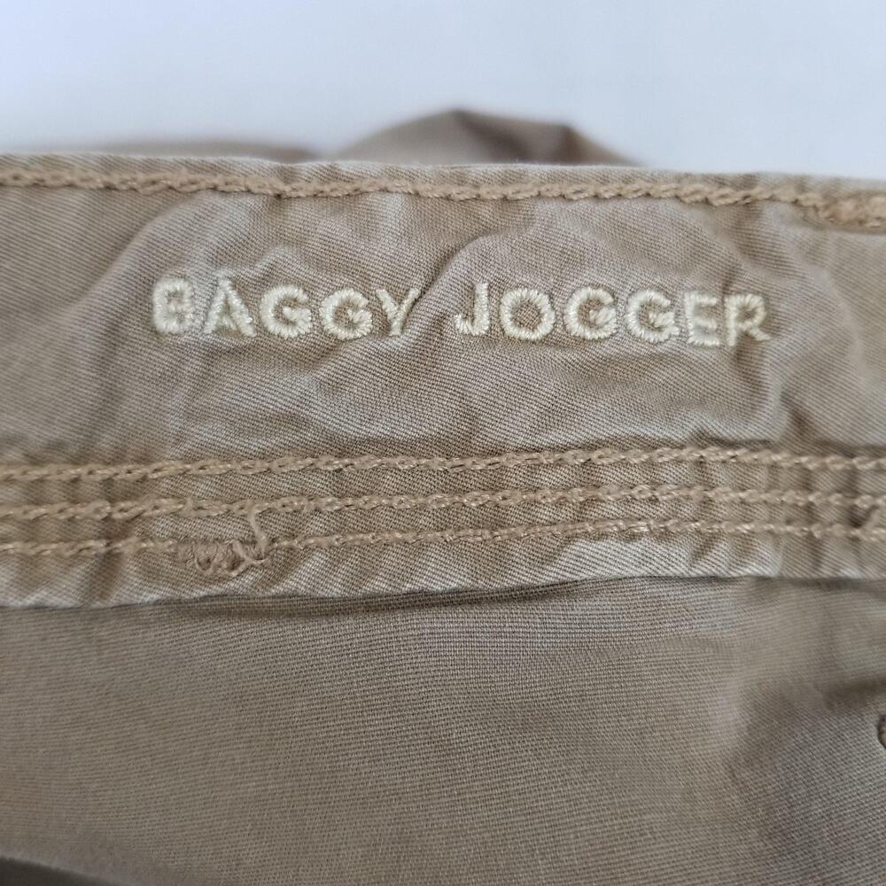American Eagle Outfitters Pants Womens 16 Beige Baggy Jogger Cargo Stretch Twill - Picture 4 of 12